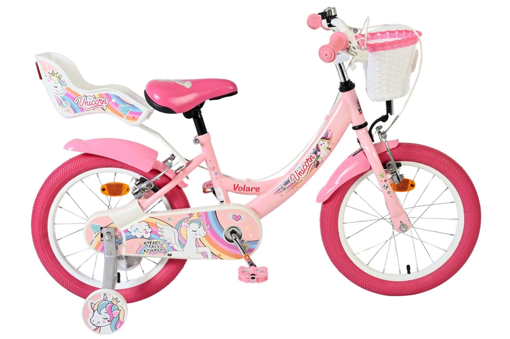 Volare Unicorn Kinderfiets Meisjes 16 inch V-brakes