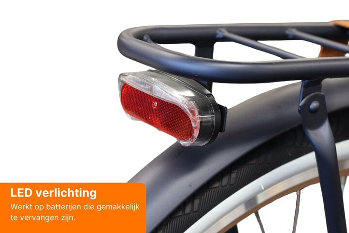 Crown Holland Transportfiets Dames 28 inch Zwart 57cm - afbeelding 6