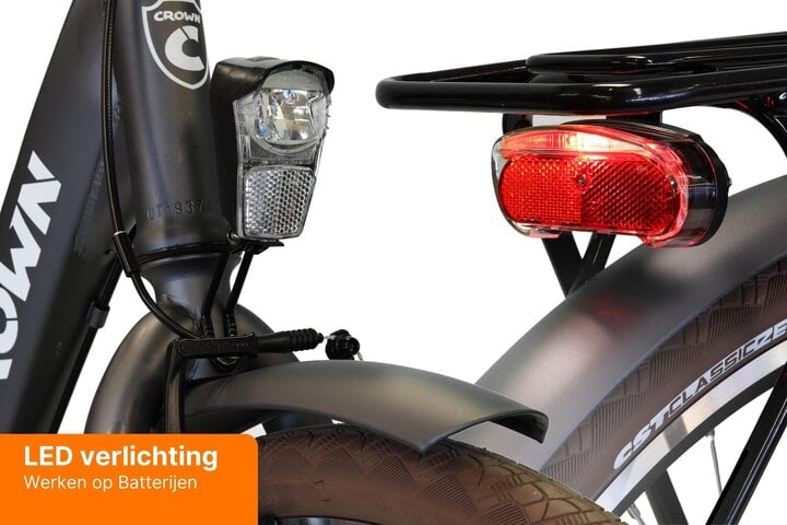 Crown Rio Herenfiets 28 inch 52 cm Mat Zwart - afbeelding 2