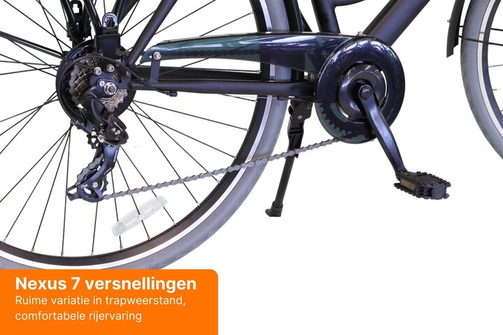 Crown New York Damesfiets 28 inch 50cm Mat Zwart 7v - afbeelding 6