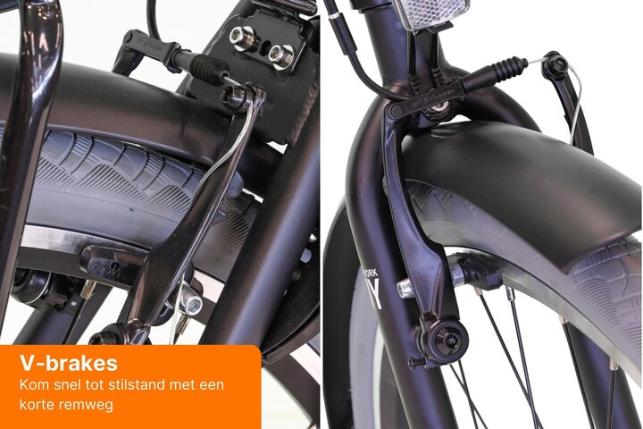 Crown New York Damesfiets 28 inch 50cm Mat Zwart 7v - afbeelding 8