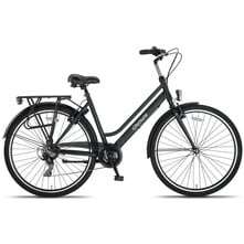 Crown Crown New York Damesfiets 28 inch 55cm Mat Zwart 7v
