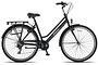 Crown New York Damesfiets 28 inch 55cm Mat Zwart 7v - miniatuur 1