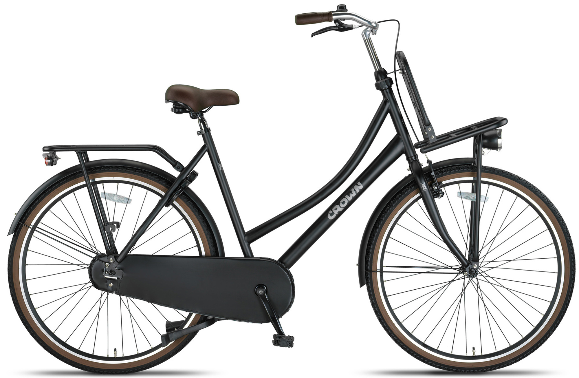 Crown Holland Transportfiets Dames 28 inch Zwart 57cm