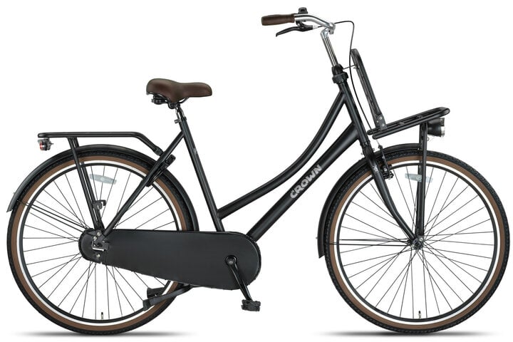 Crown Holland Transportfiets Dames 28 inch Zwart 57cm - afbeelding 1