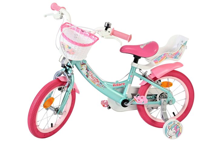 Volare Unicorn Kinderfiets 14 inch V-brakes - afbeelding 9