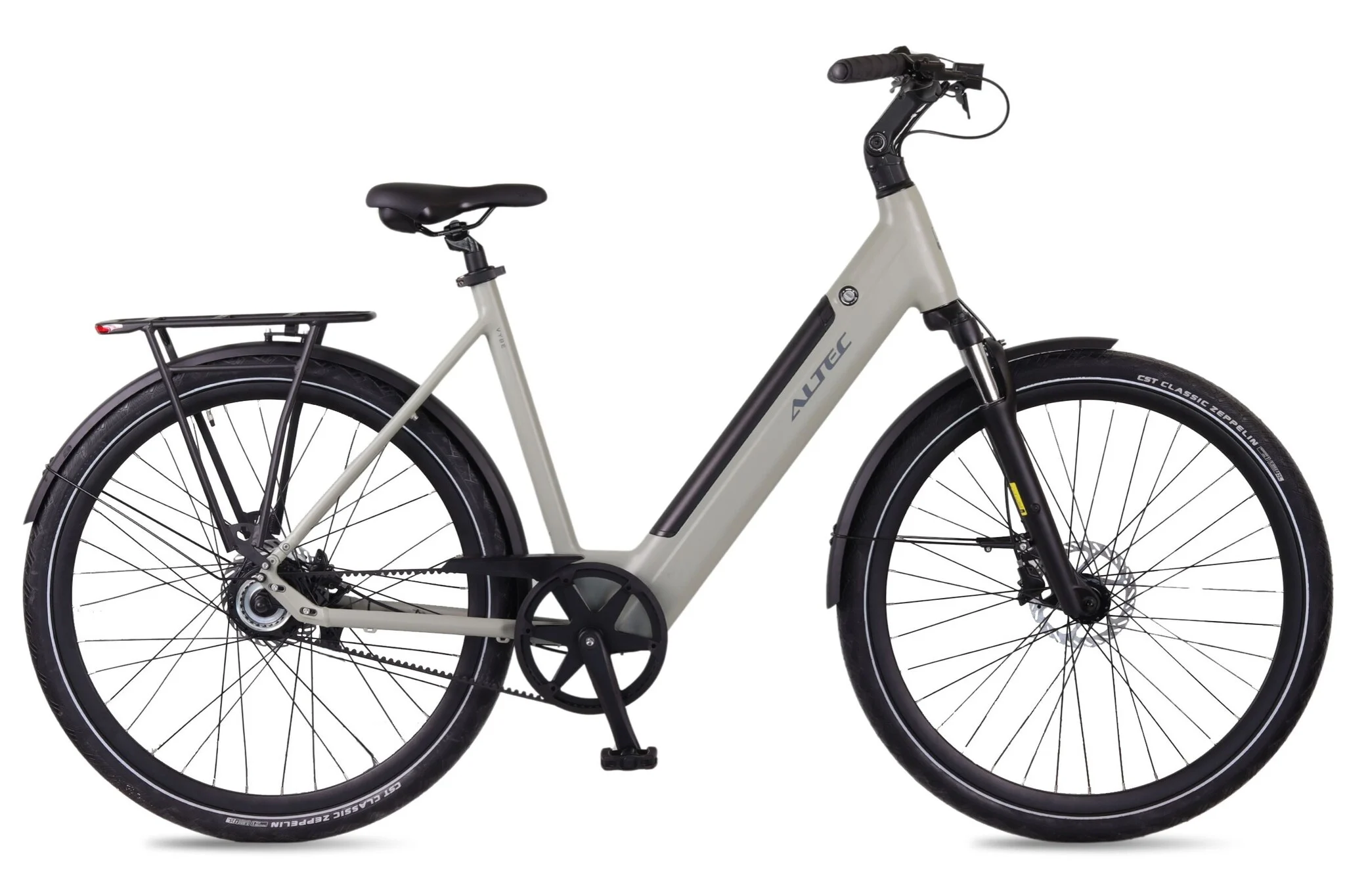 Altec Vybe - Elektrische Stadsfiets - Elektrische Damesfiets - Riembelt - Hydraulische schijfremmen - 28 inch - 50 cm - Grijs
