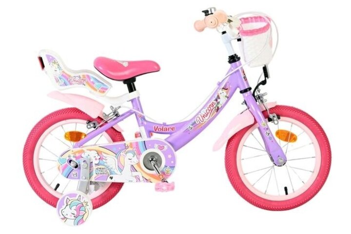 Volare Unicorn Kinderfiets 14 inch V-brakes - afbeelding 4