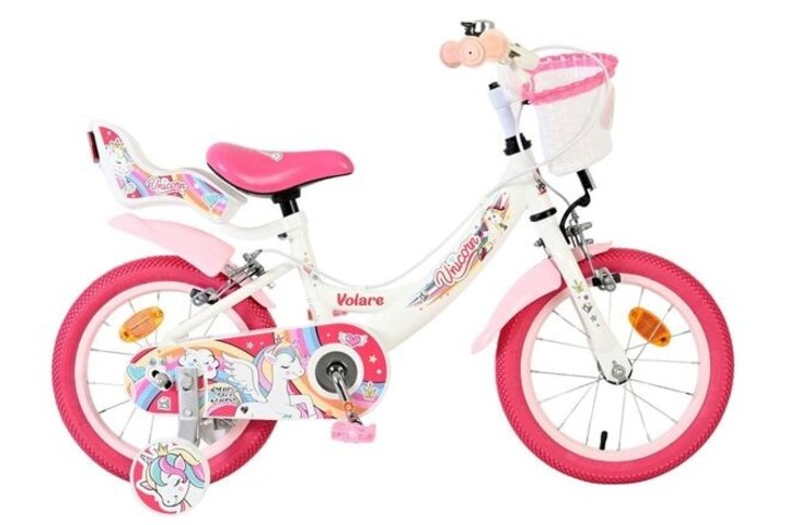 Volare Unicorn Kinderfiets 14 inch V-brakes - afbeelding 2