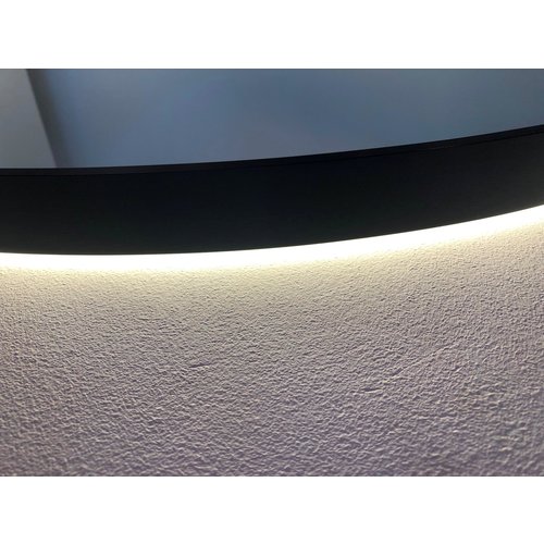 Best Design Nero Venetië ronde spiegel zwart incl. led verlichting 100 cm