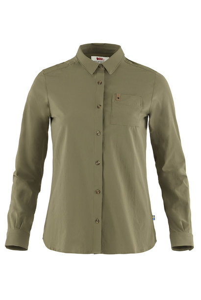 Renaissance moreel scherm Fjällräven Övik Lite Shirt LS W - Green - Barrel and Boar Webshop