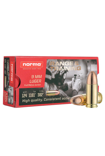 Norma 9 mm Luger 124gr. FMJ (50st/Box)