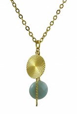 Rebels & Icons Necklace disc & amazonite
