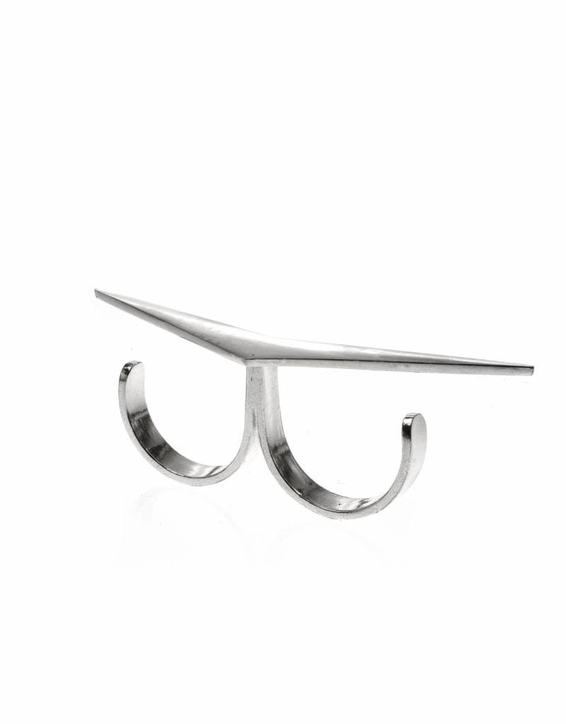 Rebels & Icons Double ring boomerang - silver