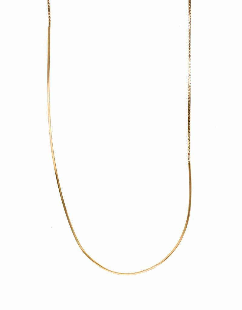 Long necklace box chain \u0026 bar - Atelier 