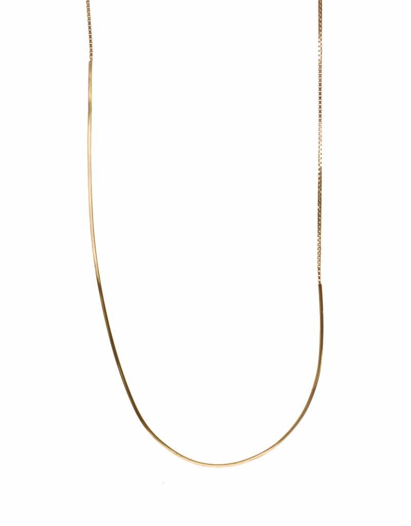 Long necklace box chain \u0026 bar - Atelier 