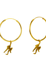 Rebels & Icons Hoop earrings dangling monkey