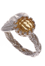 Rebels & Icons Ring 2 leafs & citrine