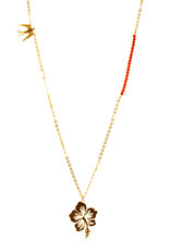 Rebels & Icons Necklace swallow & hibiscus