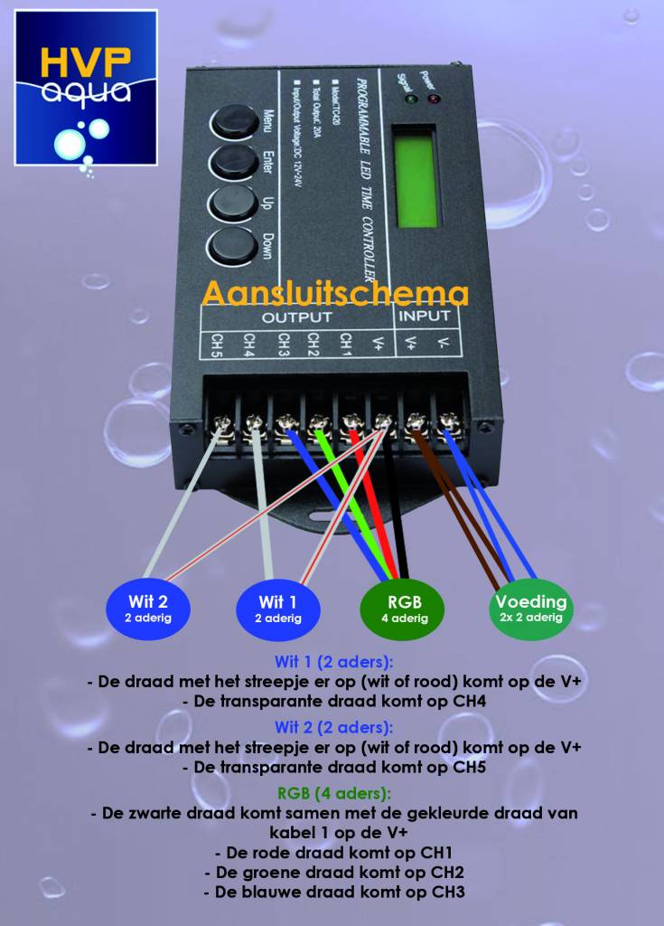 5 channel LED controller Programmable HVP Aqua For al your Aquarium LED lighting