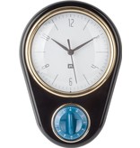 Pt (Present Time) Wandklok "Retro" met timer (wit)