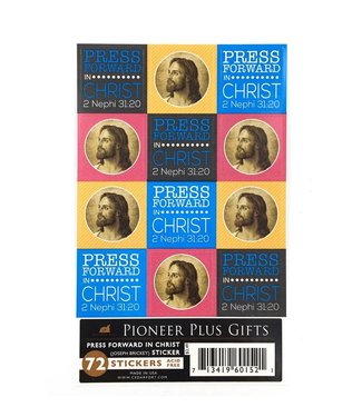 Press forward in Christ stickers