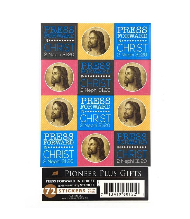 Press forward in Christ stickers