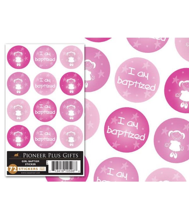 Girl Baptism stickers