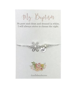 Baptism CTR Charm Style Bracelet