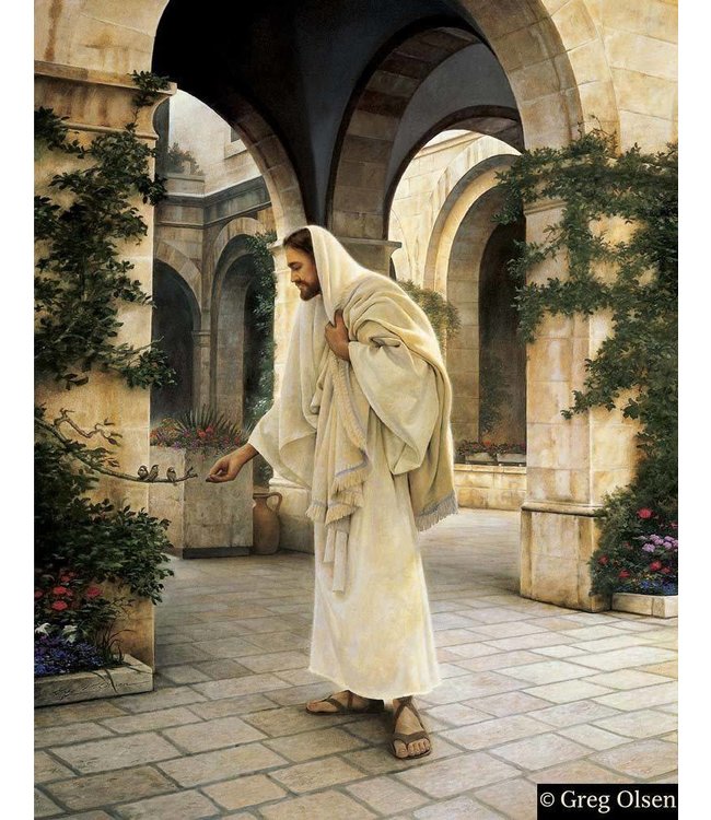 In His Constant Care, by Greg Olsen. 5"x 7" Print