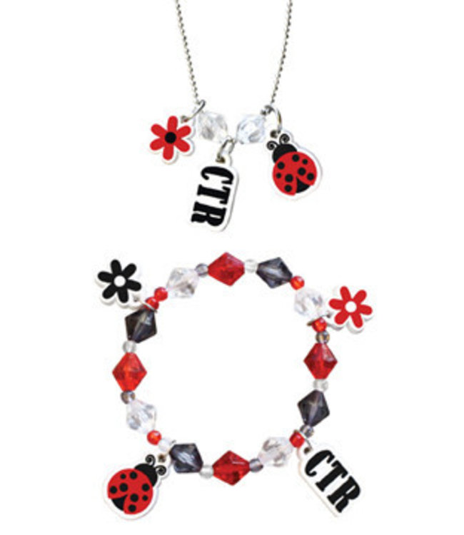 Ladybug CTR Necklace & Bracelet Set