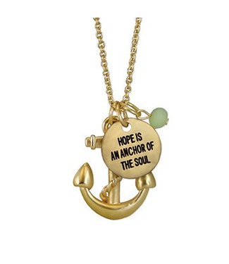 Anchor Necklace Gold Finish