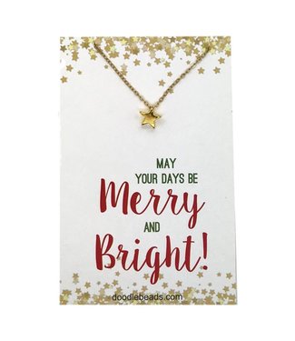 Merry & Bright Gold Star Necklace