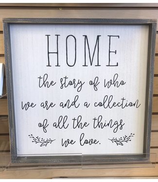 HOME THE STORY OF WHO WE ARE WALL PLAQUE 24''