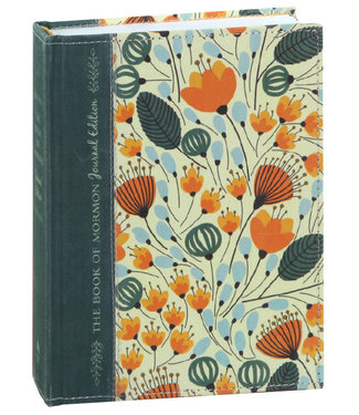 The Book of Mormon, Journal Edition Orange Floral Hardcover by Deseret Book Company