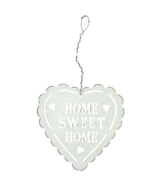 CREAM HOME SWEET HOME HANGING HEART