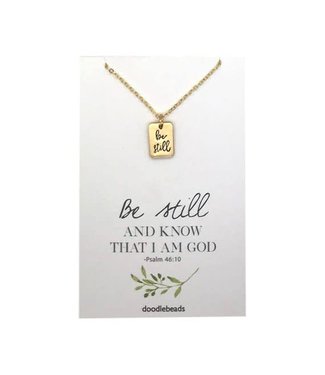 Be Still Necklace Gold