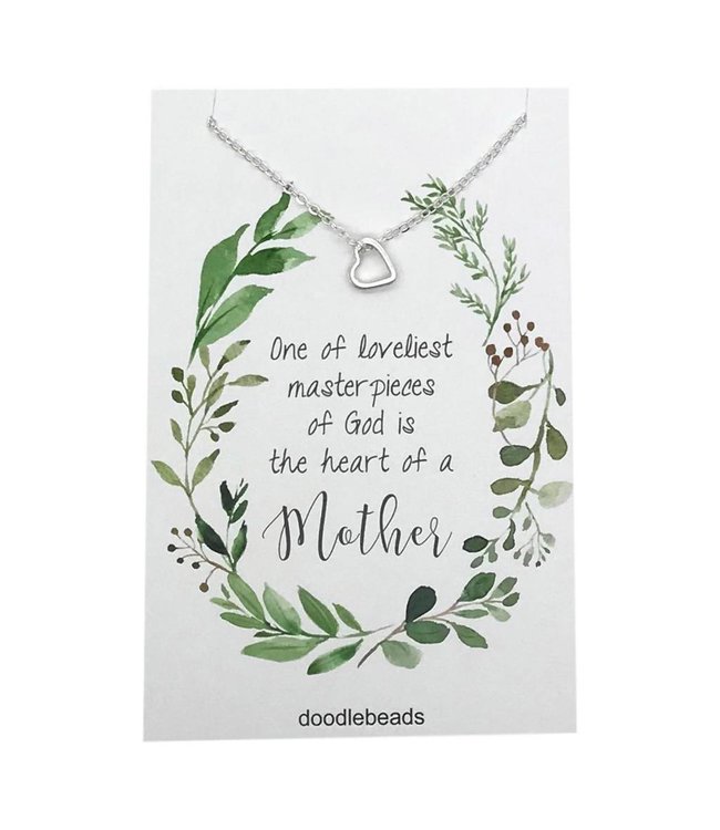 Mother Masterpiece Heart Necklace Silver