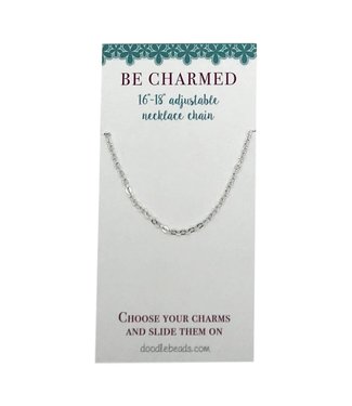 Be Charmed 16"-18"Adjustable Necklace Chain Silver