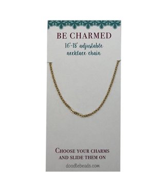 Be Charmed 16"-18"Adjustable Necklace Chain Gold