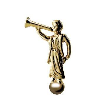 Angel Moroni Pin Shiny Gold