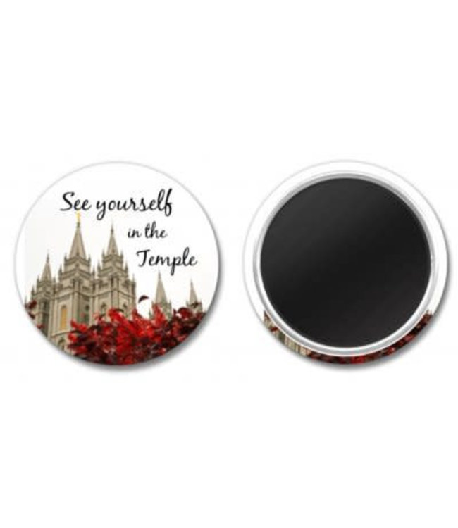 "See Yourself in the Temple" Magnet (1.5")