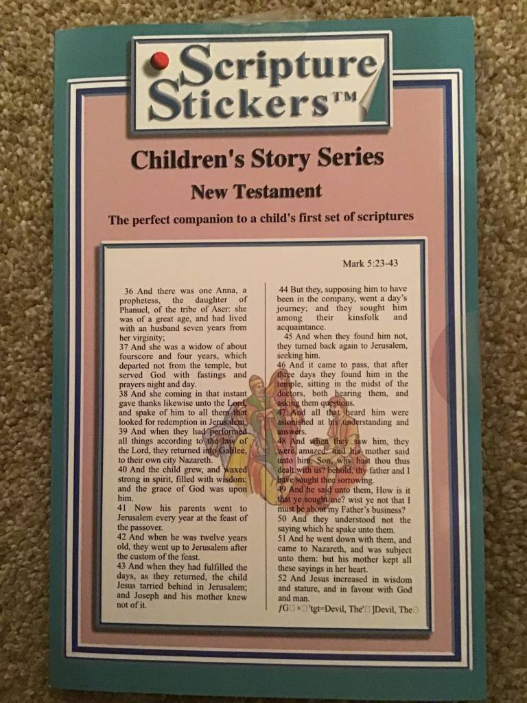 Scripture Stickers Children's New Testament 