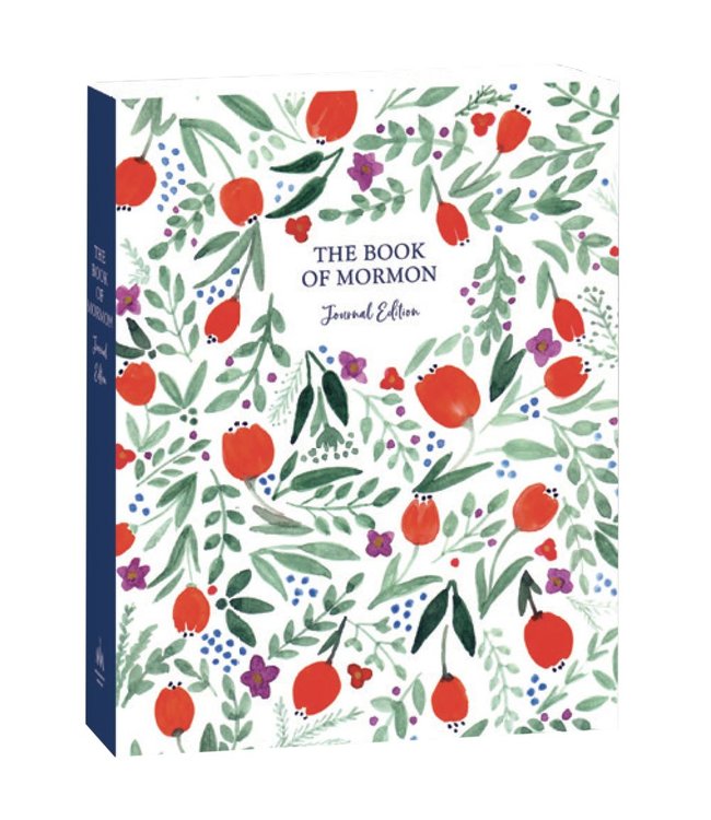 The Book of Mormon, Journal Edition, Red Floral (No Index)