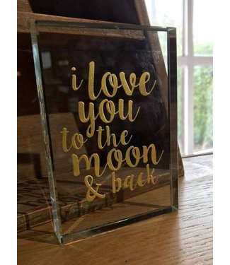 I love you to the moon and back paper weight