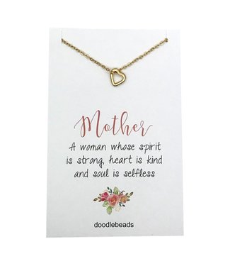 Mother Frame Heart Necklace gold