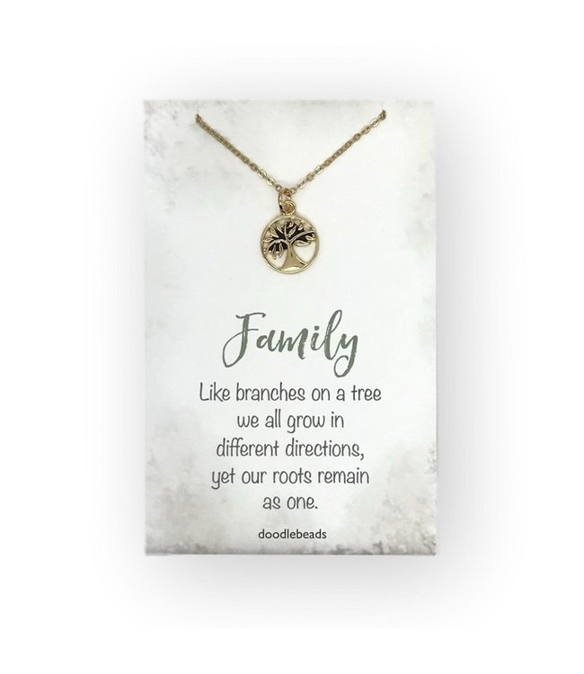 Family Tree Necklace, Gold