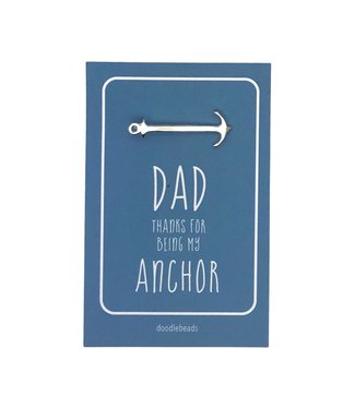 Dad Gift, Anchor Tie Bar – Dad thanks for being my Anchor (FathersDay)