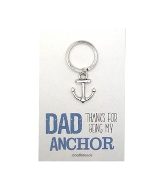 Dad Gift, Anchor key ring with card, Dad thanks for being my Anchor (Fathersday)