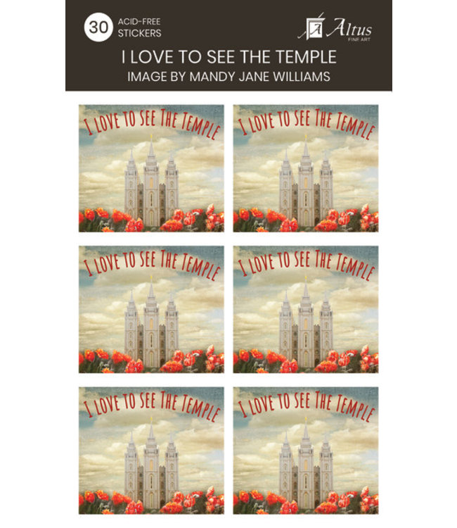 I Love To See The Temple Art By Mandy Jane Williams30 Stickers